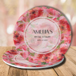 Assiettes En Carton Aquarelle pivoines Fête des mariées florale<br><div class="desc">Elégantes pivoines roses d'aquarelle et verdure,  ces plaques en papier sont personnalisées pour une douche nuptiale mariage ou toute occasion. CORRESPONDANCE d'objets dans notre collection.</div>