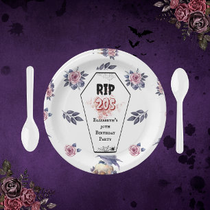 Assiettes En Carton Aquarelle RIP 20s 30e Anniversaire Plaques de papi