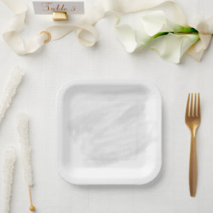Assiettes En Carton Aquarelle verte simple abstrait ajouter le logo te