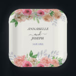 Assiettes En Carton aquarelles Florales Mariage Botanique Moderne<br><div class="desc">Ajoutez une touche d'élégance à votre grand jour avec notre collection 'Fleurs roses Florales Mariage Botanique Moderne'. Avec des fleurs roses douces et des designs botaniques contemporains, cette collection apporte une ambiance fraîche et sophistiquée à votre décoration de mariage, invitations et accessoires. Parfait pour les couples qui souhaitent une atmosphère...</div>