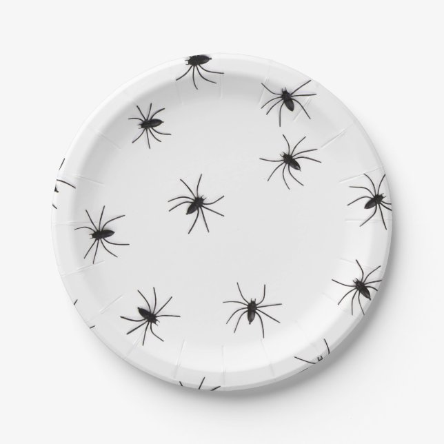 Assiettes En Carton Araignée Halloweeen (Devant)