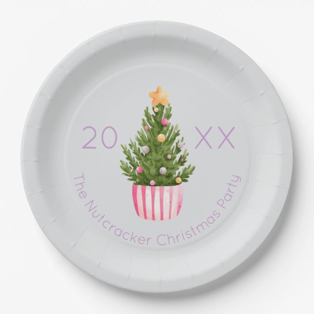 Assiettes En Carton Arbre de Noël (Devant)
