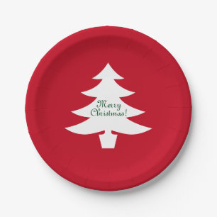 Assiettes En Carton Arbre de Noël des plaques à papier de Noël av