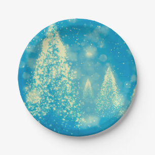 Assiettes En Carton Arbres de Noël magiques