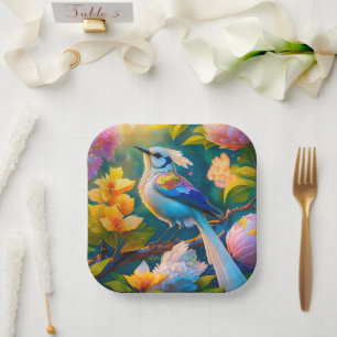 Assiettes En Carton Arc en arc-en-ciel Jay Imaginaire Bird