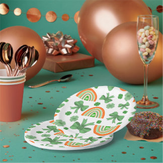 Assiettes En Carton Arcs-en-ciel épars