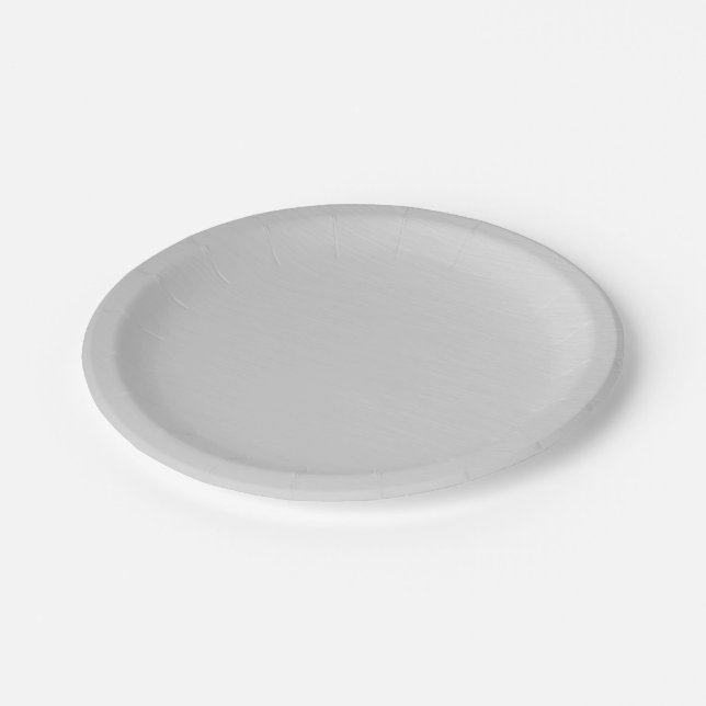 Assiettes En Carton Argent clair (Angle)