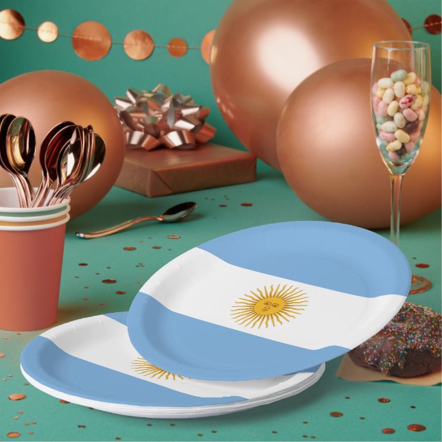 Assiettes En Carton Argentina flag (Multi)