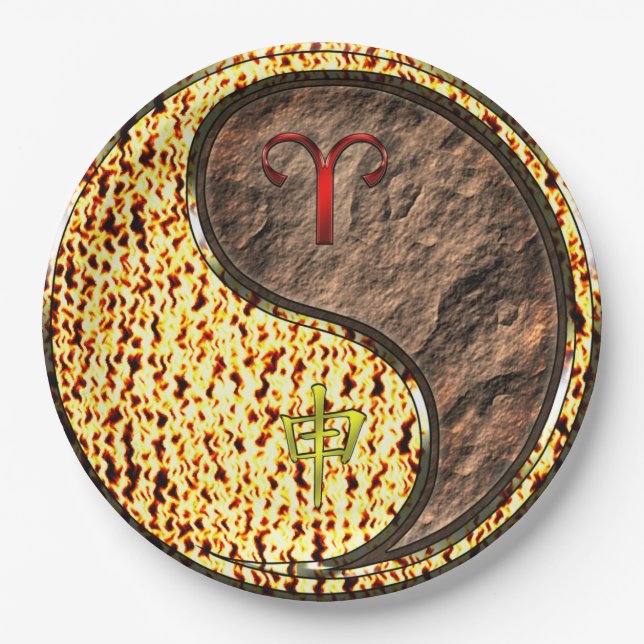 Assiettes En Carton Aries & Earth Monkey (Devant)