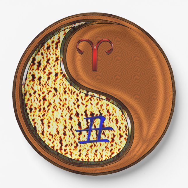 Assiettes En Carton Aries et bois d'ox (Devant)
