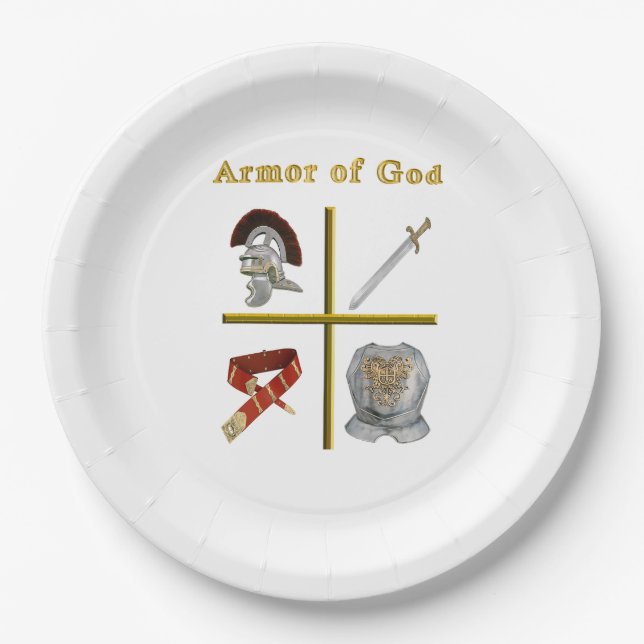 Assiettes En Carton Armée de Dieu (Devant)