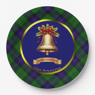 Assiettes En Carton Armstrong Tartan Noël personnalisé