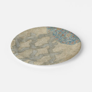 Assiettes En Carton Arrangement floral argenté décoratif de tapisserie