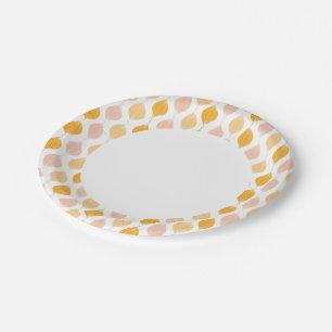 Assiettes En Carton arrière - plan Abstrait de motif d'or