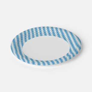 Assiettes En Carton arrière - plan carré blanc bleu