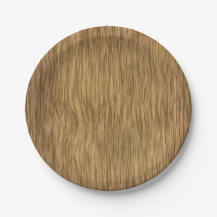 Assiettes En Carton Arrière - plan de bois brut Faux en couleur nature