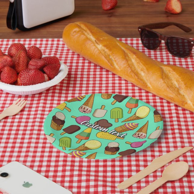 Assiettes En Carton Arrière - plan de glace (Pique-nique)