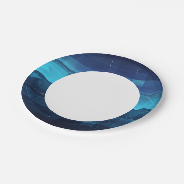 Assiettes En Carton arrière - plan numérique de haute technologie (Angle)