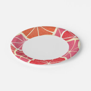 Assiettes En Carton arrière - plan vintage de pamplemousse
