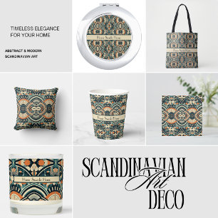 Assiettes En Carton Art déco scandinave personnalisable