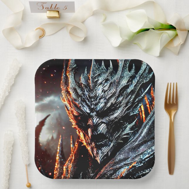 Assiettes En Carton Art effrayant (Mariage)