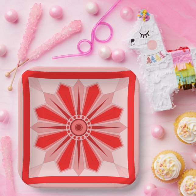 ASSIETTES EN CARTON ART FLEUR DE NOËL, ANNIVERSAIRE, FÊTE (Fête)