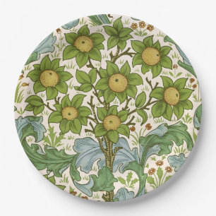 Assiettes En Carton Art floral de William Morris Orchard Green