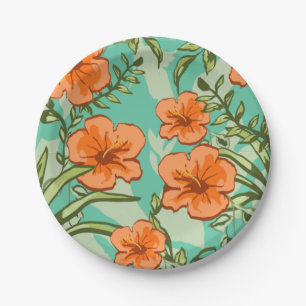 ASSIETTES EN CARTON ART HAWAIIEN