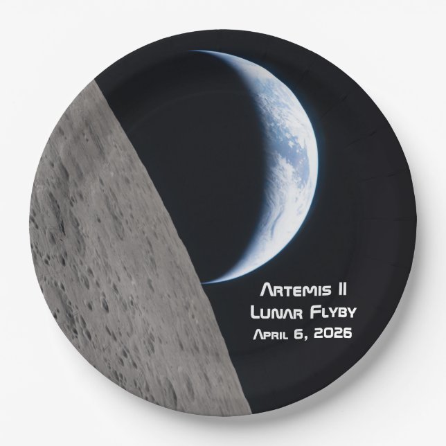 Assiettes En Carton Artemis II Lunar Flyby (Devant)