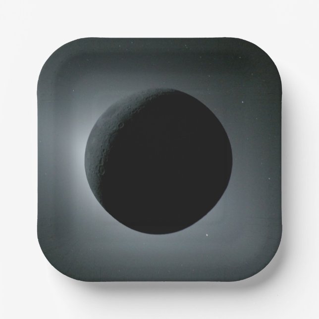 Assiettes En Carton Artemis II Total Solar Eclipse (Recto)