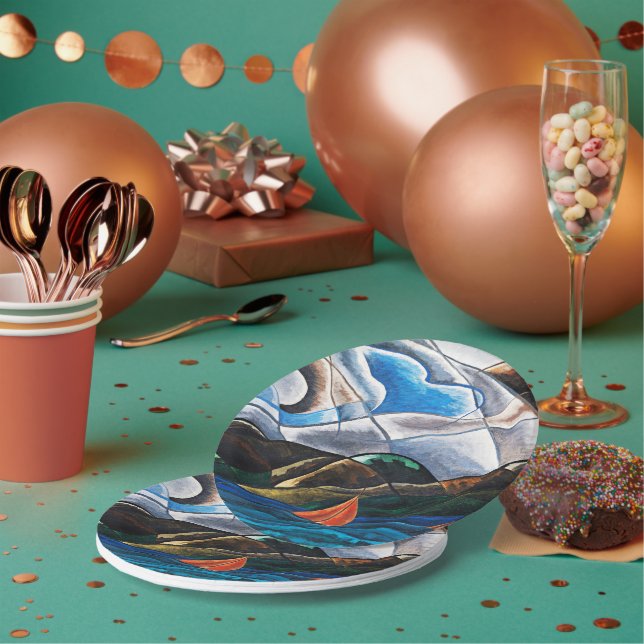 Assiettes En Carton Arthur Dove, Nuages et Eau (Multi)