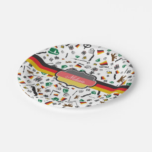 Assiettes En Carton Articles allemands avec le drapeau de l'Allemagne
