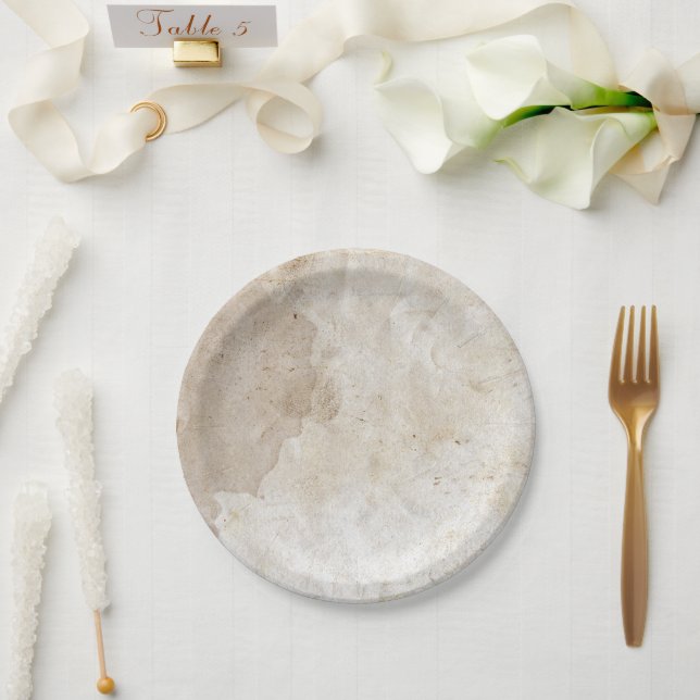 Assiettes En Carton Artist Studio Canvas Antique Parchemin Art Élégant (Mariage)