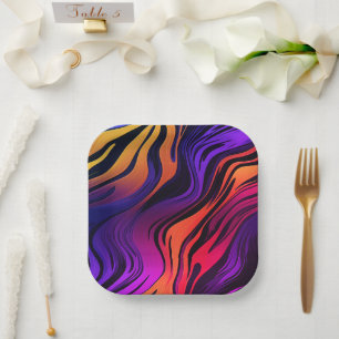 Assiettes En Carton Artsy Stripes