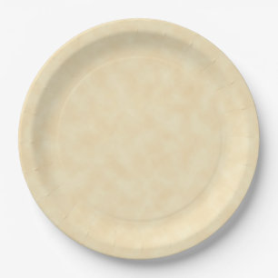 Assiettes En Carton Aspect de papier parchemin d'antiquité naturel