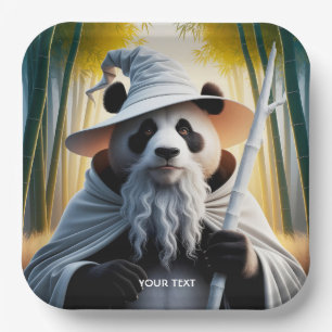 Assiettes En Carton Assistant Vieux Panda Imaginaire