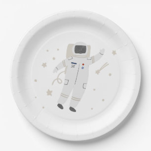 Assiettes En Carton Astronaut & Stars Space Anniversaire