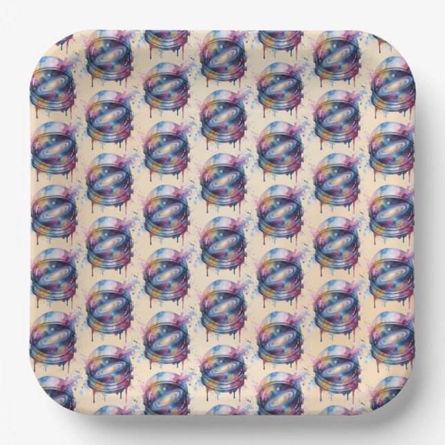 Assiettes En Carton Astronaute (Recto)