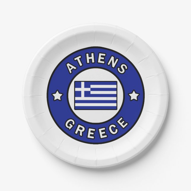 Assiettes En Carton Athènes Grèce (Devant)