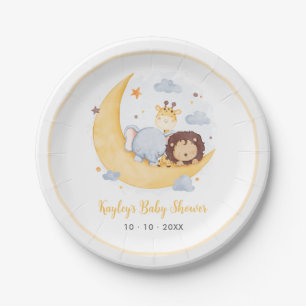 Assiettes En Carton Au-Dessus De La Lune Plaques de papier Baby shower
