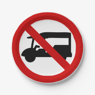 Assiettes En Carton AUCUN TAXI Tuk-Tuk ⚠ Route de Thaïlande ⚠