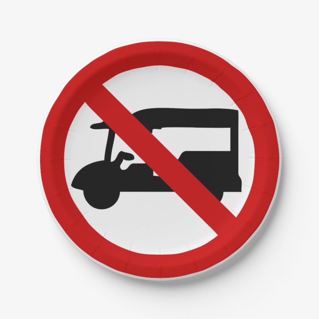 Assiettes En Carton AUCUN TAXI Tuk-Tuk ⚠ Route de Thaïlande ⚠ (Devant)