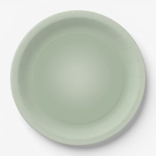 Assiettes En Carton Aura Vert Sage