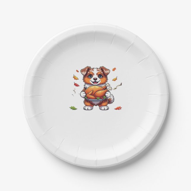 Assiettes En Carton Aussie 178 Thanksgiving surdimensionné T-Shirt.png (Devant)