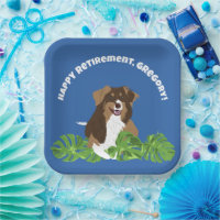 Aussie Australian Shepherd Chien Feuilles tropicau