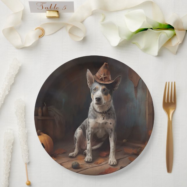 Assiettes En Carton Australie Citrouilles de bétail Halloween effroi (Mariage)