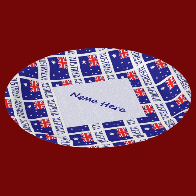 Assiettes En Carton Australie Drapeau bleu carrelé Personnalisé (Créateur téléchargé)