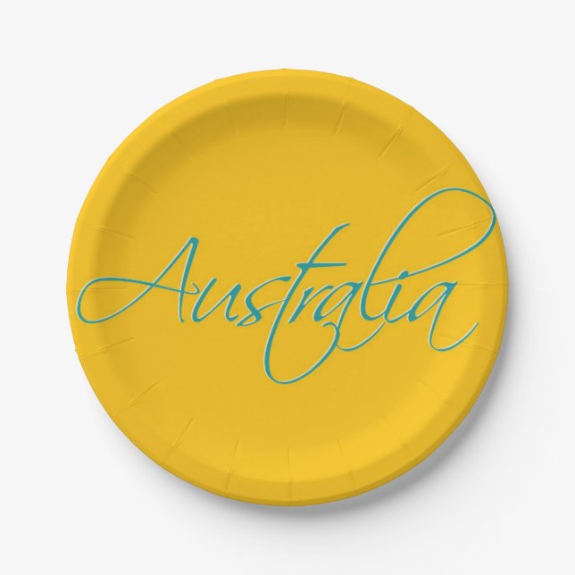 Assiettes En Carton Australie : Plaque papier voyage (Devant)