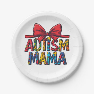 Assiettes En Carton Autism Mama Bow Coquette Maman Sensibilisation sur