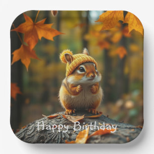 Assiettes En Carton Automne Chipmunk Anniversaire